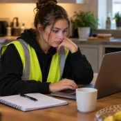 New steward studying online for the QNUK Level 2 Award in Understanding Stewarding